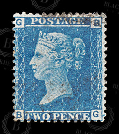 8594: GB SG45PL9 2d Blue "BG" 1858 Sc#29PL9 Mi17IXPL9 Used C£15, view 3