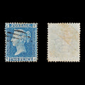 8595: GB SG45PL9 2d Blue "TJ" 1858 Sc#29PL9 Mi17IXPL9 Used C£15