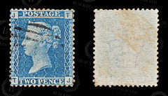 8595: GB SG45PL9 2d Blue "TJ" 1858 Sc#29PL9 Mi17IXPL9 Used C£15, view 2