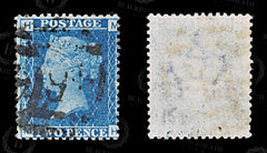 8596: GB SG47PL15 2d Blue "MH" 1876 Sc#30PL15 Mi17IIYPL15 Used C£38, view 2
