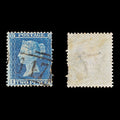 8597: GB SG35 2d Blue "IL" Pl. 6 1857 Mi11IIB Used C£70