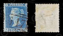 8597: GB SG35 2d Blue "IL" Pl. 6 1857 Mi11IIB Used C£70, view 2