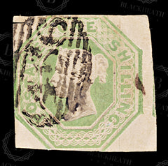 8598: GB SG54 1s Green Embossed. Die 1 1847 Sc#5 Mi7 Used C£950, view 3