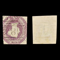 8599: GB SG58 6d Mauve. Wmk Inv. Rev. H3f. 1854 Sc#7c Mi5d Used C£1000