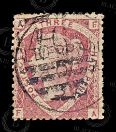 8600: GB SG52PL1 1½d Lake red 1870 Sc#32aPL1 Mi37Pl.1b Used C£110, view 3