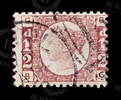 8602: GB SG49PL13 ½d Rose 1876 Sc#58PL13 Mi36Pl.13 Used C£30, view 3