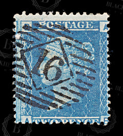 8603: GB SG45PL7 2d Blue "AB" 1859 Sc#29PL7 Mi17IXPL7 Used C£65, view 3