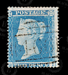 8605: GB SG19 2d Blue "HI" Pl. 4 1854 Sc#13 Mi9IAa Used C£100, view 3