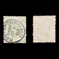 8609: GB SG211 1s Dull green 1887 Sc#122 Mi97a Used C£80
