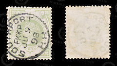 8609: GB SG211 1s Dull green 1887 Sc#122 Mi97a Used C£80, view 2
