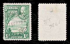 8615: Bermuda SG105 1s - Bermudian shilling Deep green 1936 Sc#113 Mi96 Used C£25, view 2