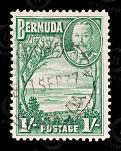 8615: Bermuda SG105 1s - Bermudian shilling Deep green 1936 Sc#113 Mi96 Used C£25, view 3