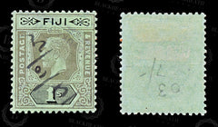 8618: Fiji SG134d 1d Black 1922 Sc#88c Mi65xII Used C£40, view 2
