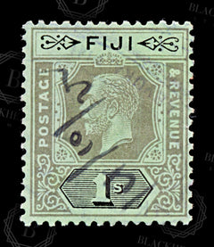 8618: Fiji SG134d 1d Black 1922 Sc#88c Mi65xII Used C£40, view 3