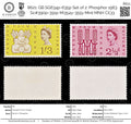 8621: GB SG634p-635p Set of 2. Phosphor 1963 Sc#390p-391p Mi354y-355y Mint MNH C£33