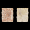 8637: Hong Kong SG15a 30c Orange red 1865 Mi14b Used C£17