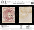 8638: Newfoundland SG40 1c Brown lilac 1877 Sc#37 Mi27 Used C£55