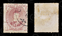 8638: Newfoundland SG40 1c Brown lilac 1877 Sc#37 Mi27 Used C£55, view 2