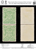 8642: South Africa Company SG75 ½d Green Vert. Pair 1898 Sc#59 Mi58 Mint MLH C£36