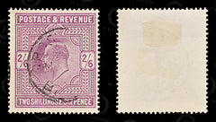 8643: GB SG262 2'6s Dull purple & Dark purple violet 1905 Sc#139e Mi115Ixc Used C£180, view 2