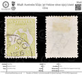 8648: Australia SG5c 3d Yellow olive 1913 Used C£11