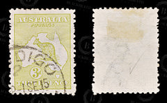 8648: Australia SG5c 3d Yellow olive 1913 Used C£11, view 2