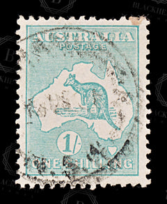 8649: Australia SG109 1s Blue green 1929 Sc#98 Mi84X Used C£11, view 3