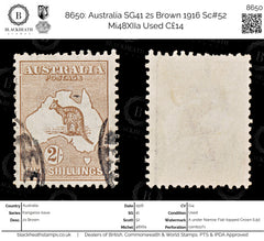 8650: Australia SG41 2s Brown 1916 Sc#52 Mi48XIIa Used C£14, view 1