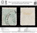 8651: Australia SG93 1'4s Light greenish blue 1927 Sc#76a Mi79XA Used C£80