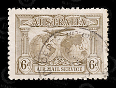 8652: Australia SG139 6d Sepia 1931 Sc#C3 Mi113 Used C£17, view 3
