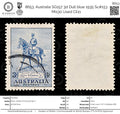 8653: Australia SG157 3d Dull blue 1935 Sc#153 Mi130 Used C£11