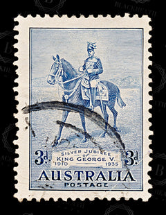 8653: Australia SG157 3d Dull blue 1935 Sc#153 Mi130 Used C£11, view 3