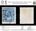 8655: Canada SG252 8d Blue. Bottom Imperf 1925 Sc#115 Mi111 Used C£11