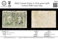 8656: Canada SG192 7c Olive green 1908 Sc#100 Mi88 Used C£65