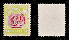 8666: Australia SGD97 6d Green & Pink 1922 Sc#J56 MiP48A Mint MNG C£26, view 2