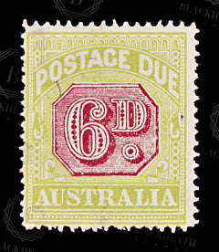 8666: Australia SGD97 6d Green & Pink 1922 Sc#J56 MiP48A Mint MNG C£26, view 3