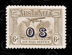 8667: Australia SG139a 6d Sepia 1931 Sc#CO1 MiA113 Mint MH C£32, view 3