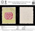 8668: Australia SGD97 6d Green & Pink 1922 Sc#J56 MiP48A Used C£16