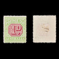 8671: Australia SGD100 1d Green & Pink 1931 Sc#J58a MiP50C Mint MNG C£190