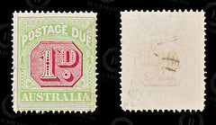 8671: Australia SGD100 1d Green & Pink 1931 Sc#J58a MiP50C Mint MNG C£190, view 2