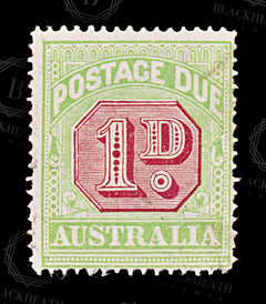 8671: Australia SGD100 1d Green & Pink 1931 Sc#J58a MiP50C Mint MNG C£190, view 3