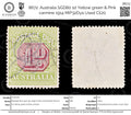 8672: Australia SGD80 1d Yellow green & Pink carmine 1914 MiP32Dya Used C£20