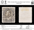 8685: Canada SG214 50c Black 1912 Sc#120a Used C£12