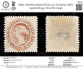 8691: Newfoundland SG33 12c Chestnut 1870 Sc#28 Mi19y Mint MH C£48