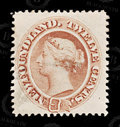 8691: Newfoundland SG33 12c Chestnut 1870 Sc#28 Mi19y Mint MH C£48, view 3