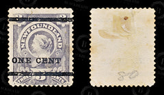 8696: Newfoundland SG80 1c Grey lilac 1897 Sc#75 Mi58I Mint MNG C£80, view 2