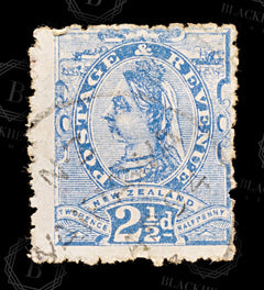8698: New Zealand SG218k 2½d Blue. Olive Underprint 1893 Used C£200, view 3