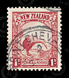 8699: New Zealand SG557b 1d Scarlet 1936 Sc#186c Mi190IC Used C£14, view 3