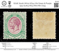8708: South Africa SG14 2'6s Green & Purple 1913 Sc#13 Mi13 Mint MH C£55