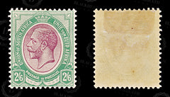 8708: South Africa SG14 2'6s Green & Purple 1913 Sc#13 Mi13 Mint MH C£55, view 2